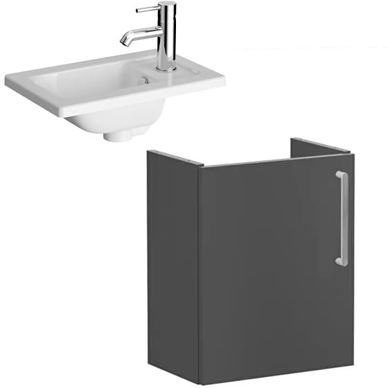 Image of VitrA: Root Flat Wall-hung Vanity Unit with Door (45cm)