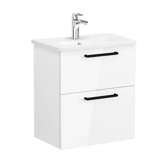 Image of VitrA: Root Flat Wall-hung Vanity Unit with Two Drawers (600mm)