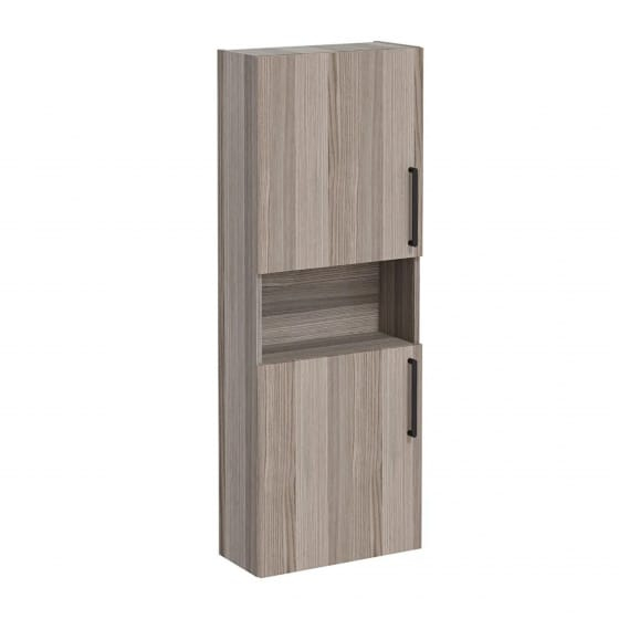 Image of VitrA: Root Flat Wall-hung Tall Cabinet Unit in Natural Finish (550mm)