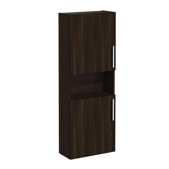 Image of VitrA: Root Flat Wall-hung Tall Cabinet Unit in Natural Finish (550mm)