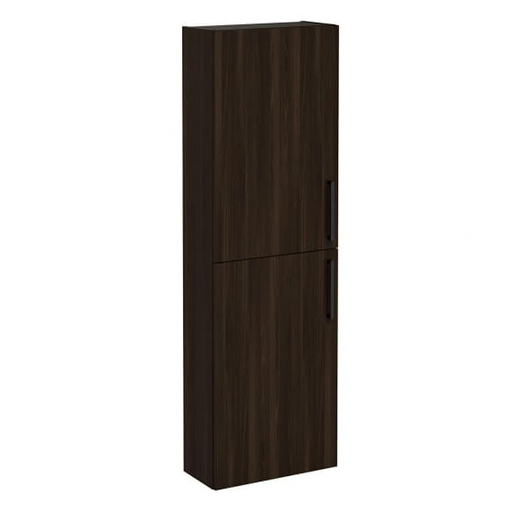 Image of VitrA: Root Flat Wall-hung Tall Cabinet Unit with Doors in Natural Finish (550mm)