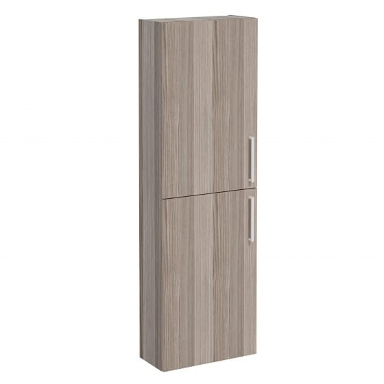 Image of VitrA: Root Flat Wall-hung Tall Cabinet Unit with Doors in Natural Finish (550mm)