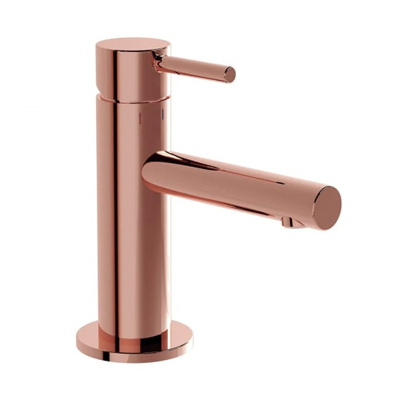 Image of VitrA: Origin Countertop Short Basin Mixer Tap (Soft Copper)