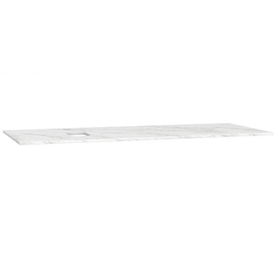 Image of VitrA: Origin Calacatta Silk Neolith Countertop with Left Siphon Hole (1200mm)