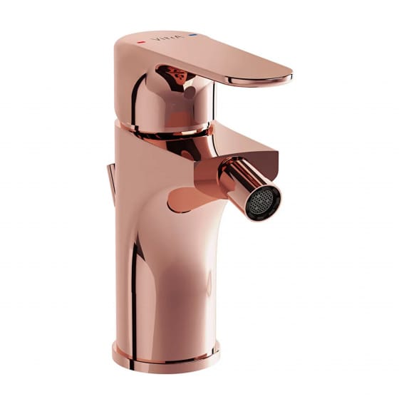 Image of VitrA: Root Round Bidet Mixer Tap with Pop-up Waste