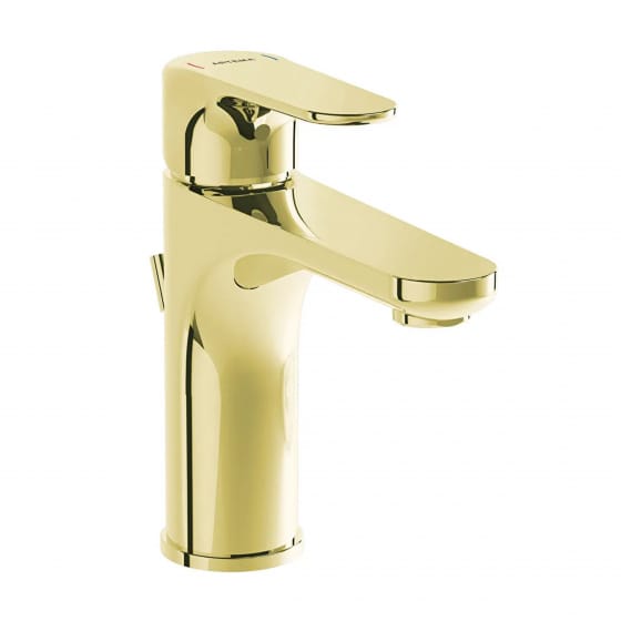 Image of VitrA: Root Round Deck-mounted Basin Mixer with Pop-Up Waste