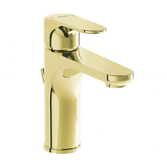 Image of VitrA: Root Round Deck-mounted Basin Mixer with Pop-Up Waste