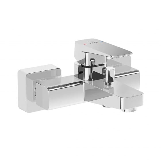 Image of VitrA: Root Square Wall-mounted Bath Shower Mixer Tap