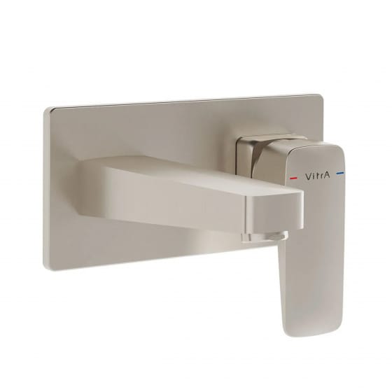 Image of VitrA: Root Square Wall-mounted Basin Mixer Tap