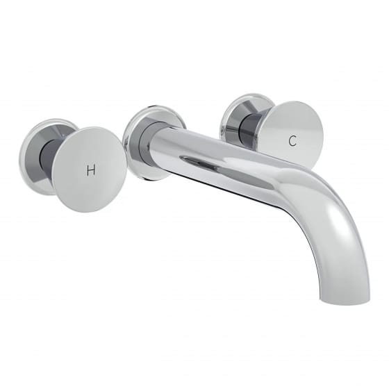 Image of VitrA: Liquid Wall-mounted Basin Mixer Tap with Two Handles