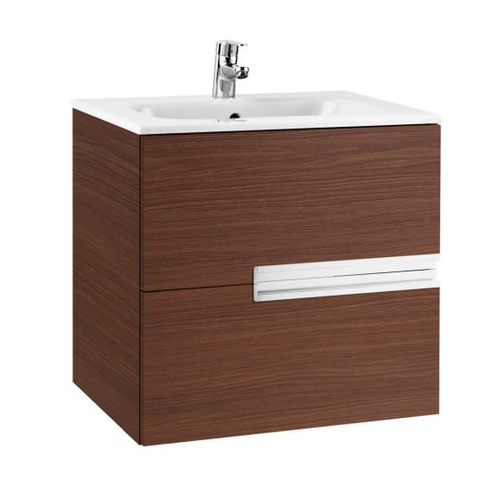 Image of Roca: Victoria-N Unik Wall-hung Vanity Unit with Basin & Two Drawers (700mm)