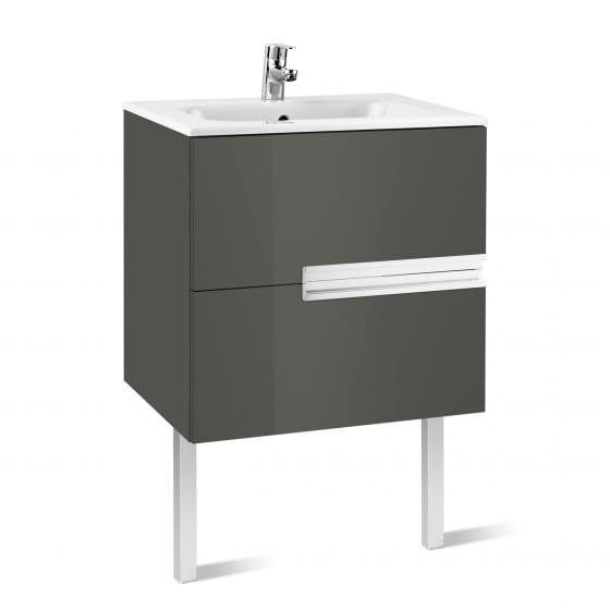 Image of Roca: Victoria-N Unik Wall-hung Vanity Unit with Basin & Two Drawers (700mm)