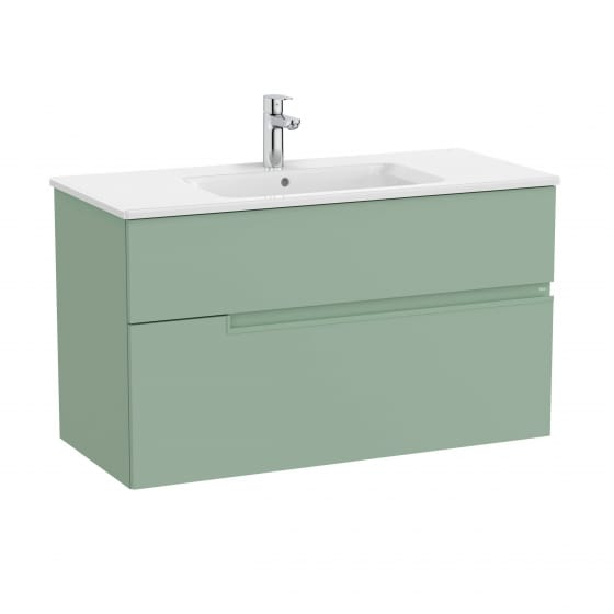 Image of Roca: Victoria-N Unik Wall-hung Wide Vanity Unit with Basin & Two Drawers (1000mm)