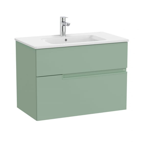 Image of Roca: Victoria-N Unik Wall-hung Vanity Unit with Basin & Two Drawers (800mm)