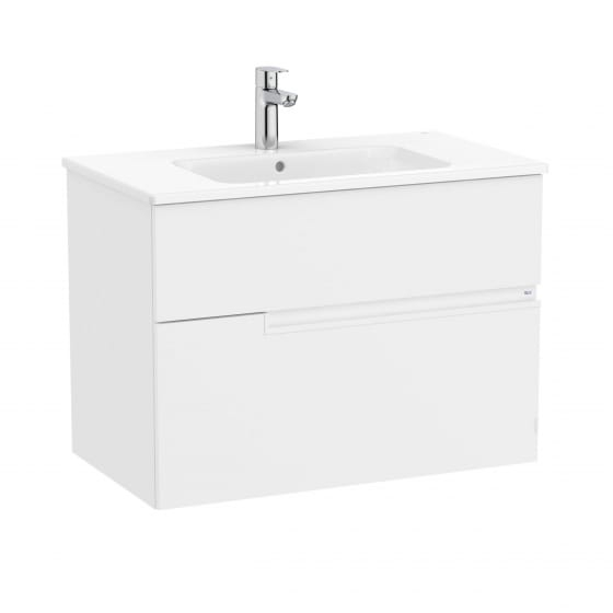 Image of Roca: Victoria-N Unik Wall-hung Vanity Unit with Basin & Two Drawers (800mm)