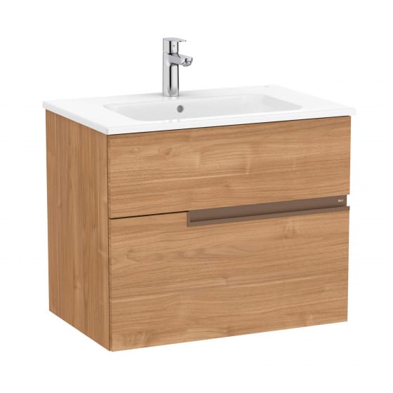 Image of Roca: Victoria-N Unik Wall-hung Compact Vanity Unit with Basin & Two Drawers (700mm)
