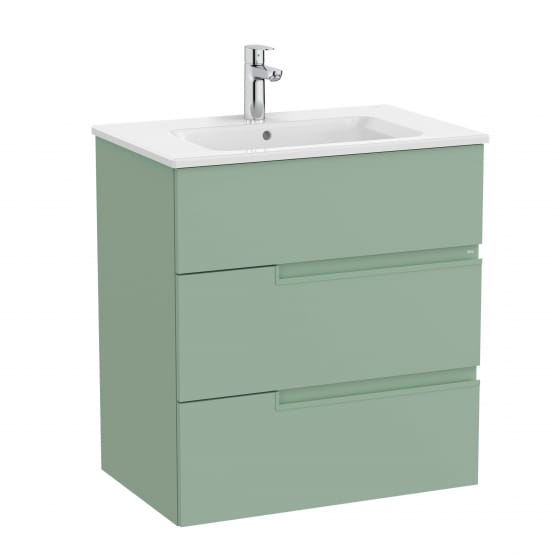 Image of Roca: Victoria-N Unik Wall-hung Vanity Unit with Basin & Three Drawers (700mm)