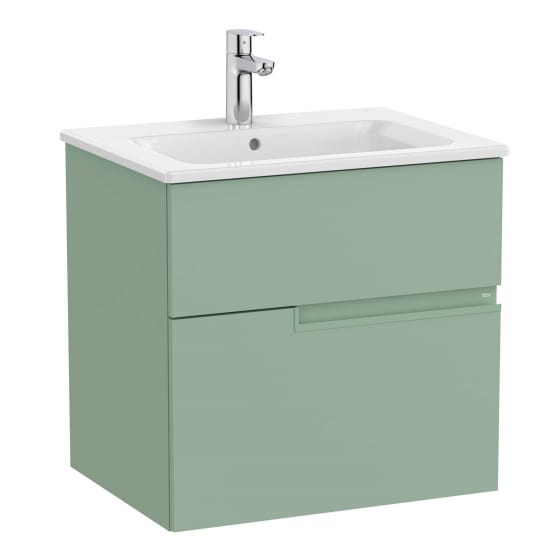 Image of Roca: Victoria-N Unik Wall-hung Vanity Unit with Basin and Two Drawers (600mm)