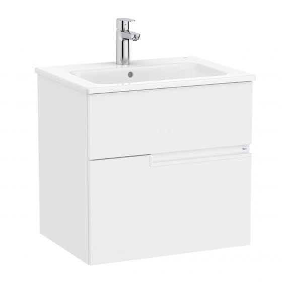 Image of Roca: Victoria-N Unik Wall-hung Vanity Unit with Basin and Two Drawers (600mm)