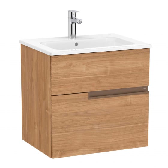Image of Roca: Victoria-N Unik Wall-hung Vanity Unit with Basin and Two Drawers (600mm)