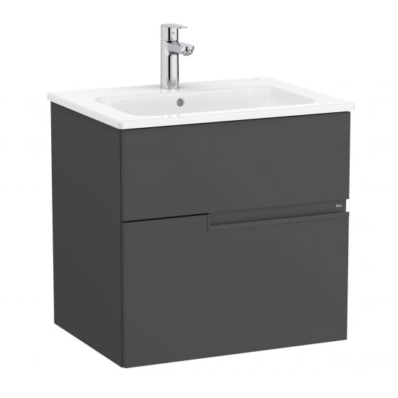 Image of Roca: Victoria-N Unik Wall-hung Vanity Unit with Basin and Two Drawers (600mm)