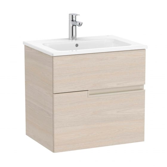 Image of Roca: Victoria-N Unik Wall-hung Vanity Unit with Basin and Two Drawers (600mm)