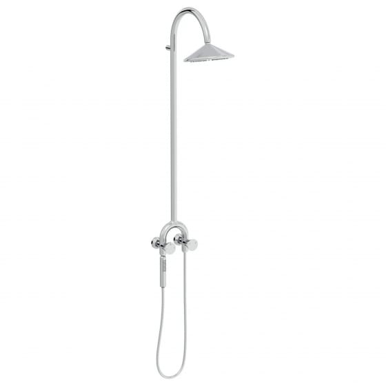 Image of VitrA: Liquid Thermostatic Shower Column with Magnetic Hand Shower