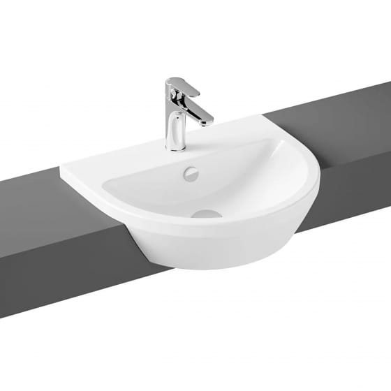 Image of VitrA: Integra Semi-recessed Basin with One Tap Hole (550mm)