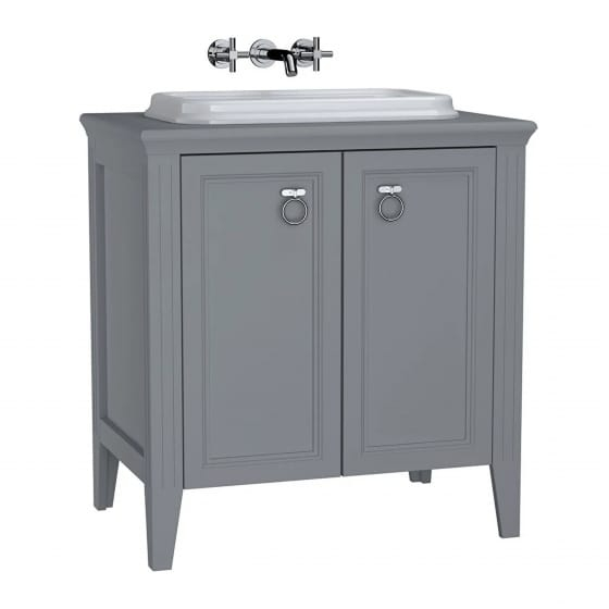 Image of VitrA: Valarte Floor-standing Basin Unit with Basin and Two Doors (800mm)