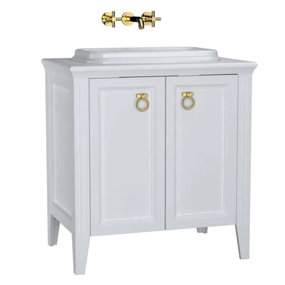 Image of VitrA: Valarte Floor-standing Basin Unit with Basin and Two Doors (800mm)