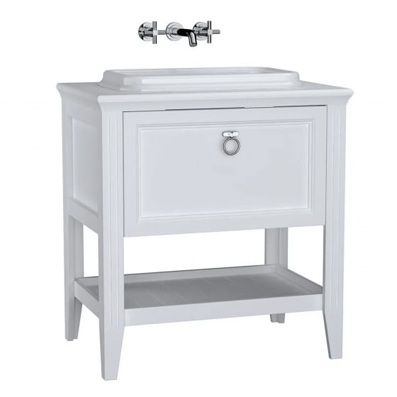 Image of VitrA: Valarte Floor-standing Basin Unit with Countertop Basin and One Drawer (800mm)