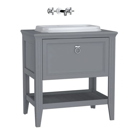 Image of VitrA: Valarte Floor-standing Basin Unit with Countertop Basin and One Drawer (800mm)