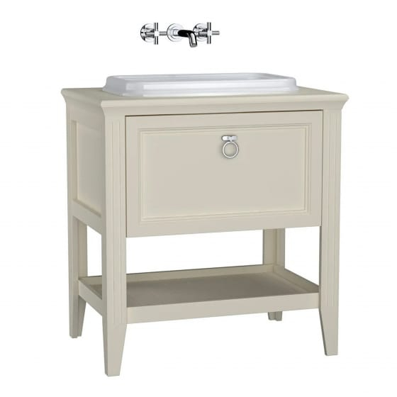 Image of VitrA: Valarte Floor-standing Basin Unit with Countertop Basin and One Drawer (800mm)