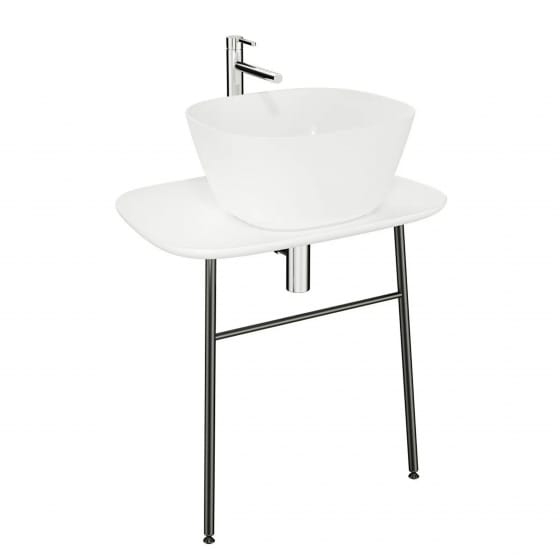 Image of VitrA: Plural Floor-standing Basin Stand with Ceramic Countertop (700mm)