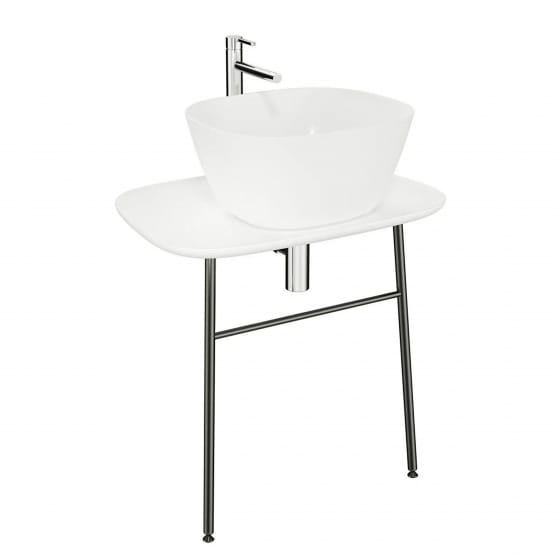 Image of VitrA: Plural Floor-standing Basin Stand with Ceramic Countertop (700mm)