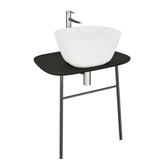 Image of VitrA: Plural Floor-standing Basin Stand with Ceramic Countertop (700mm)