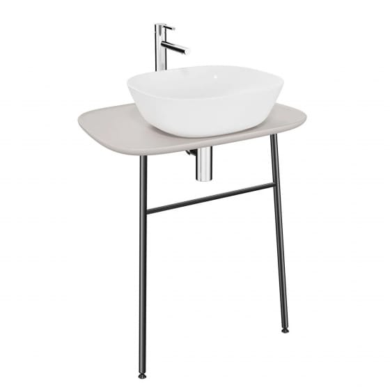Image of VitrA: Plural Floor-standing Basin Unit with Ceramic Countertop (700mm)
