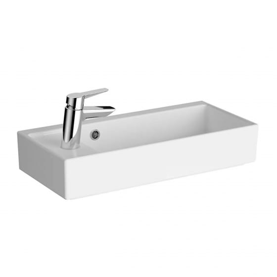 Image of VitrA ArchiPlan Compact Rectangular Basin with Left Tap Hole (600mm)