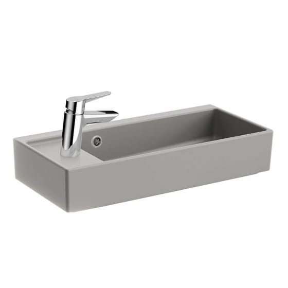 Image of VitrA ArchiPlan Compact Rectangular Basin with Left Tap Hole (600mm)