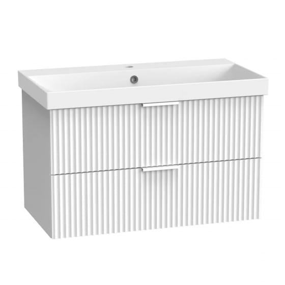 Image of Tavistock: Cadence Fluted Wall-mounted Vanity Unit (800mm)