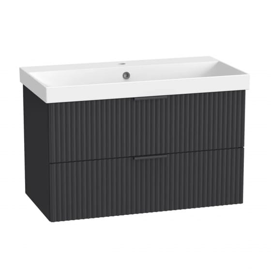 Image of Tavistock: Cadence Fluted Wall-mounted Vanity Unit (800mm)