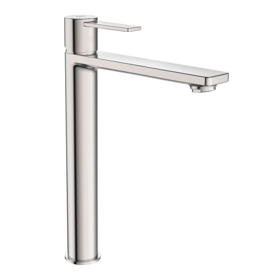 Image of Roca: Targa Deck-mounted Tall Basin Mixer Tap with Cold Start