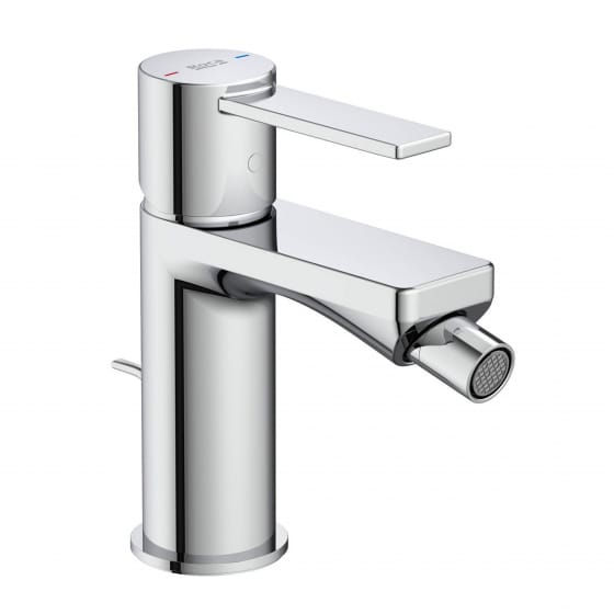 Image of Roca: Targa Deck-mounted Bidet Mixer Tap with Pop-up Waste (Chrome)
