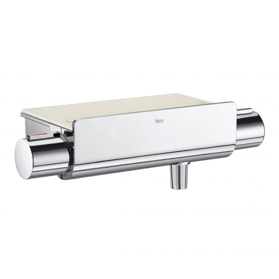 Image of Roca: T-2000 Wall-mounted Thermostatic Shower Mixer Valve with Shelf (Chrome)