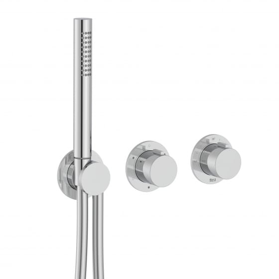 Image of Roca: T-Multi Switch Thermostatic Bath-shower Valve, Diverter and Handset (3-Way)