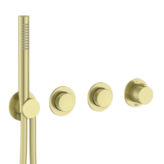 Image of Roca: T-Multi Switch Thermostatic Bath-shower Valve, Outlet and Handset (2-Way)