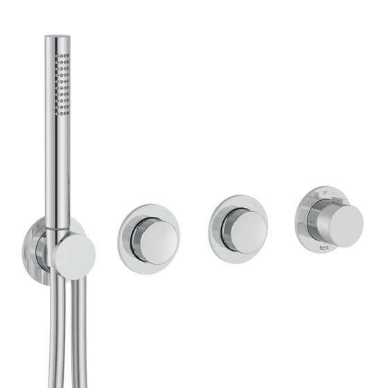 Image of Roca: T-Multi Switch Thermostatic Bath-shower Valve, Outlet and Handset (2-Way)
