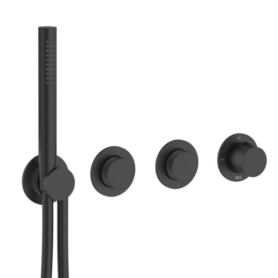Image of Roca: T-Multi Switch Thermostatic Bath-shower Valve, Outlet and Handset (2-Way)