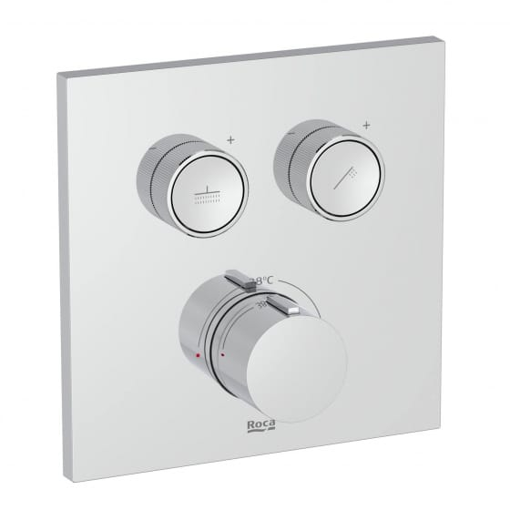 Image of T-3000 Wall-mounted Built-in Square Thermostatic Shower Mixer Valve (2-Way)