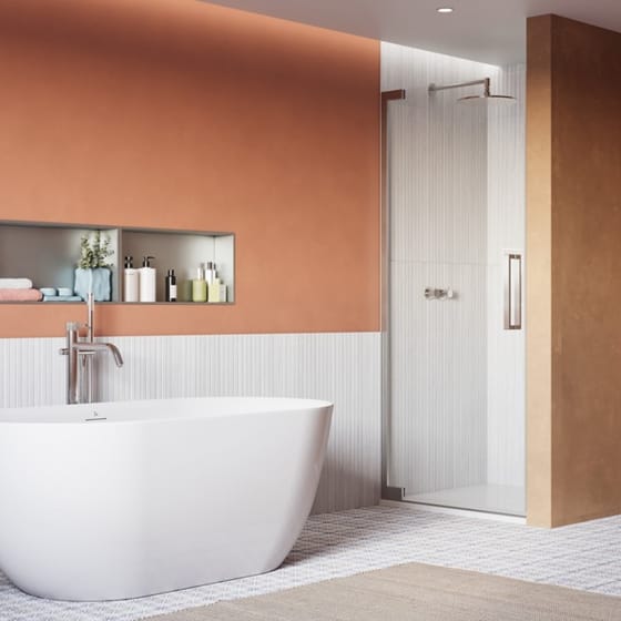 Image of Crosswater: Asura Hinged Shower Door (8mm)